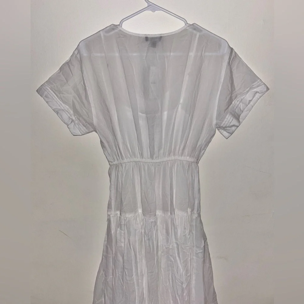 NWT J.Crew Pintuck shirtdress in cotton voile XS White Preppy Casual Wedding